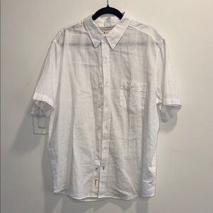 Men's White Casual Button Down Shirt
